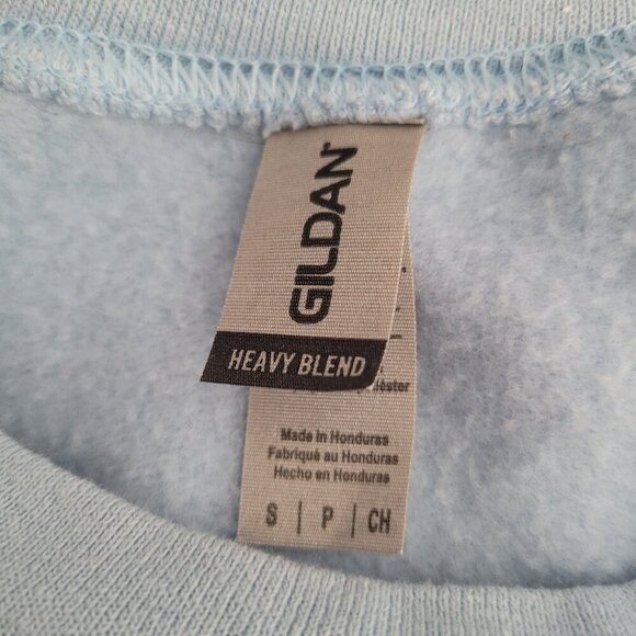 Doberman Wearing Red Glasses Graphic Crewneck Sweatshirt Light Blue - Picture 3 of 4